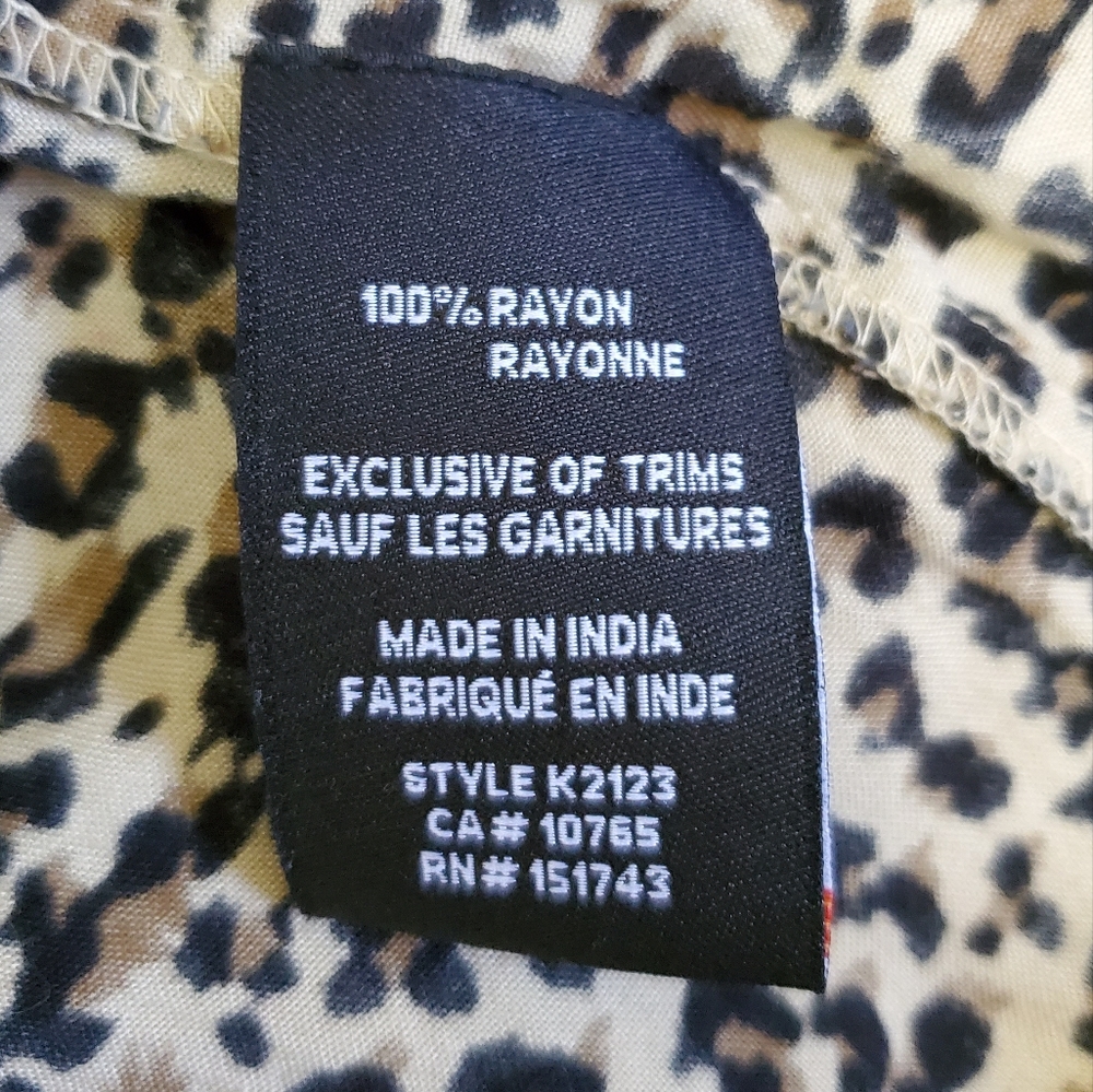 Brunette x Koy Resort Size XS Leopard Print Rayon Wrap Skirt - Picture 9 of 12